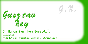 gusztav ney business card